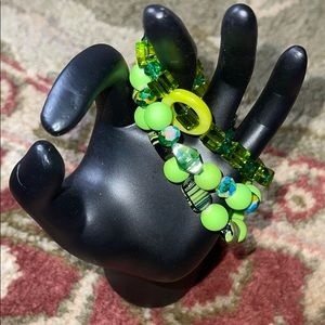 Kermit the frog glass bead stack